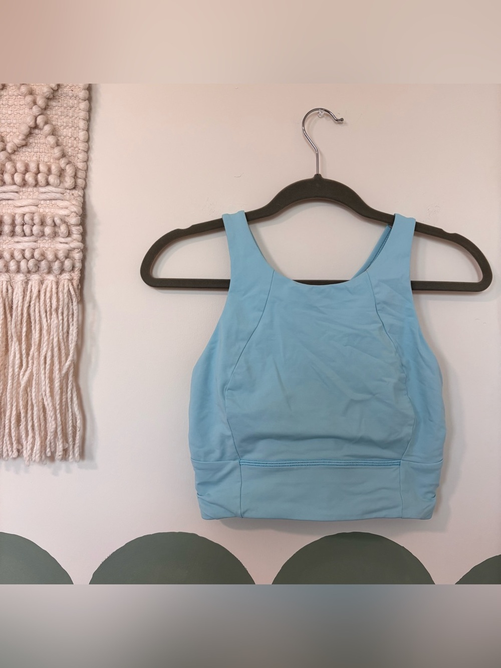 lululemon athletica sky blue high-neck sports bra